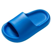 Akiihool Cloud Slides for Kids Pillow Slippers Shower Bathroom Non-Slip Open Toe Super Soft Comfy Thick Sole Cozy Boys Girls House Slide Sandals for Indoor Outdoor Shoes (Blue,11)